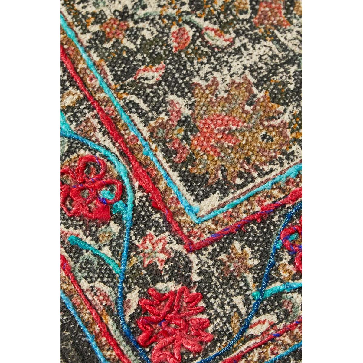 Urban Outfitters Black Floral Embellished 2x3 Rug – image 2