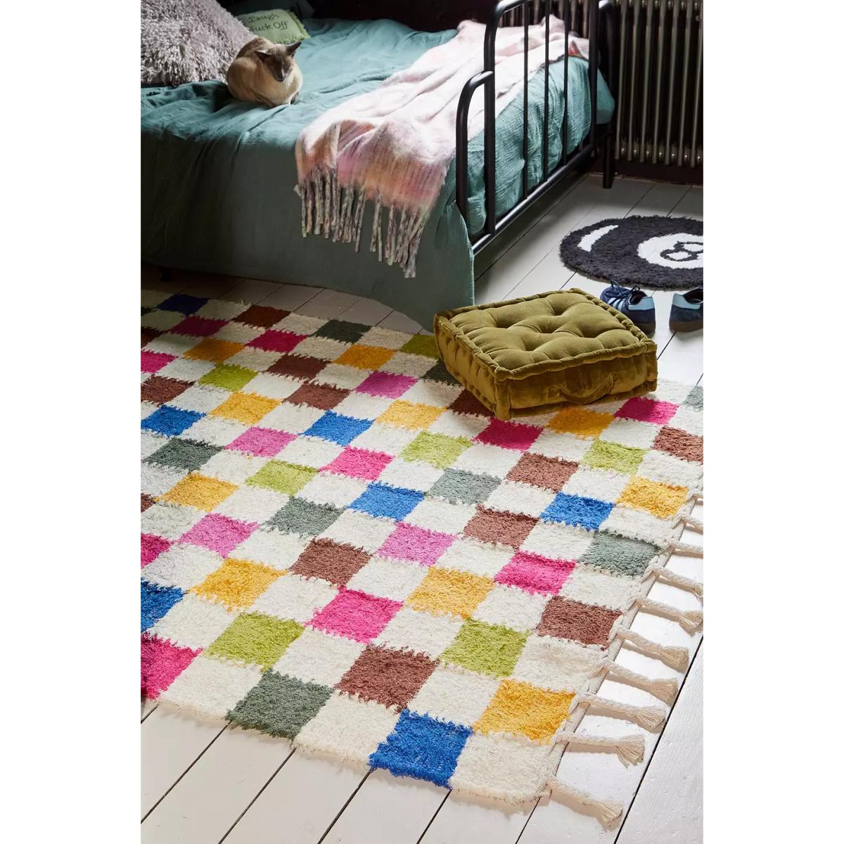 Rainbow Checkerboard 5x7 Rug at Urban Outfitters – image 2