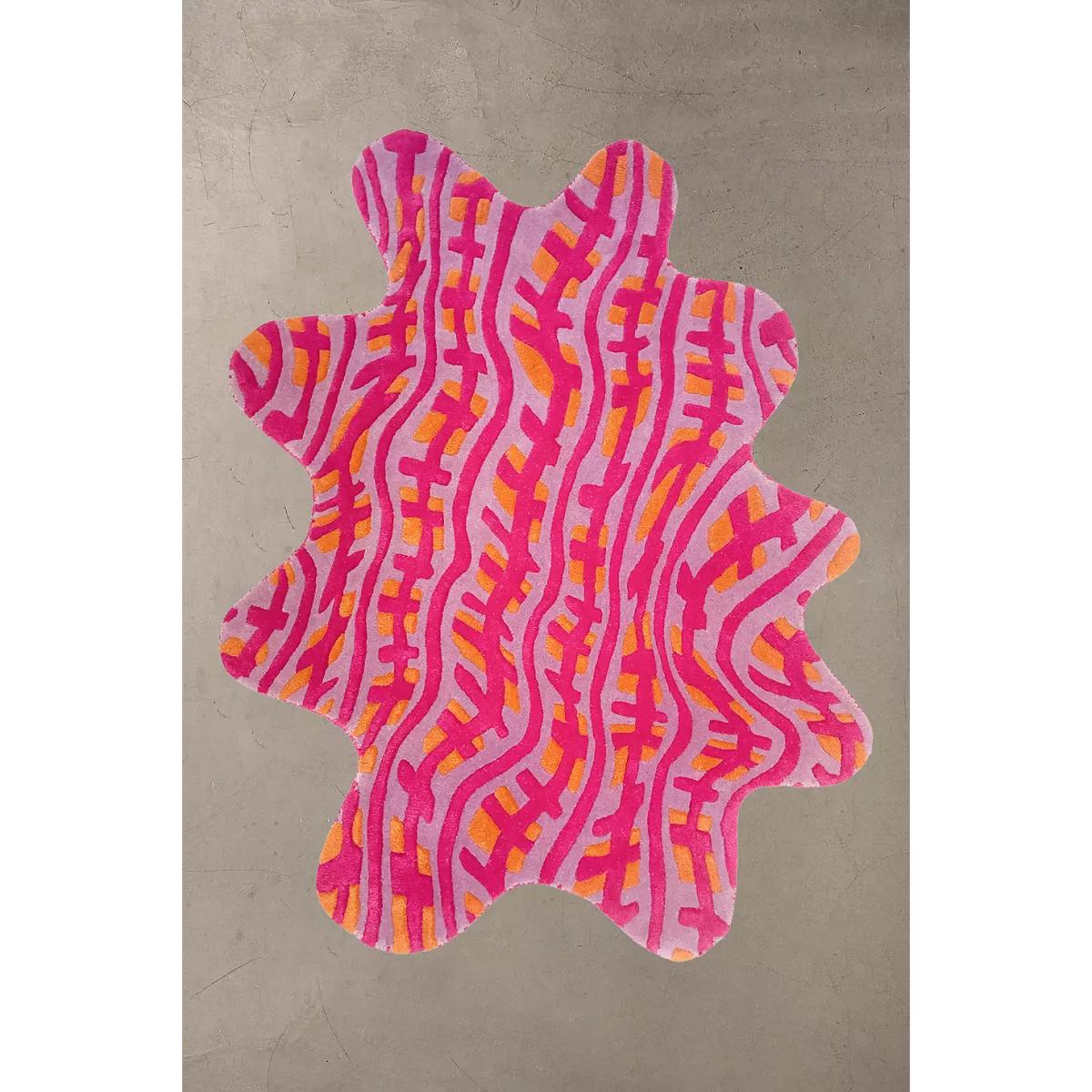 Wavey Casa Wavey Rug - Pink 140cm X 130cm at Urban Outfitters – image 2
