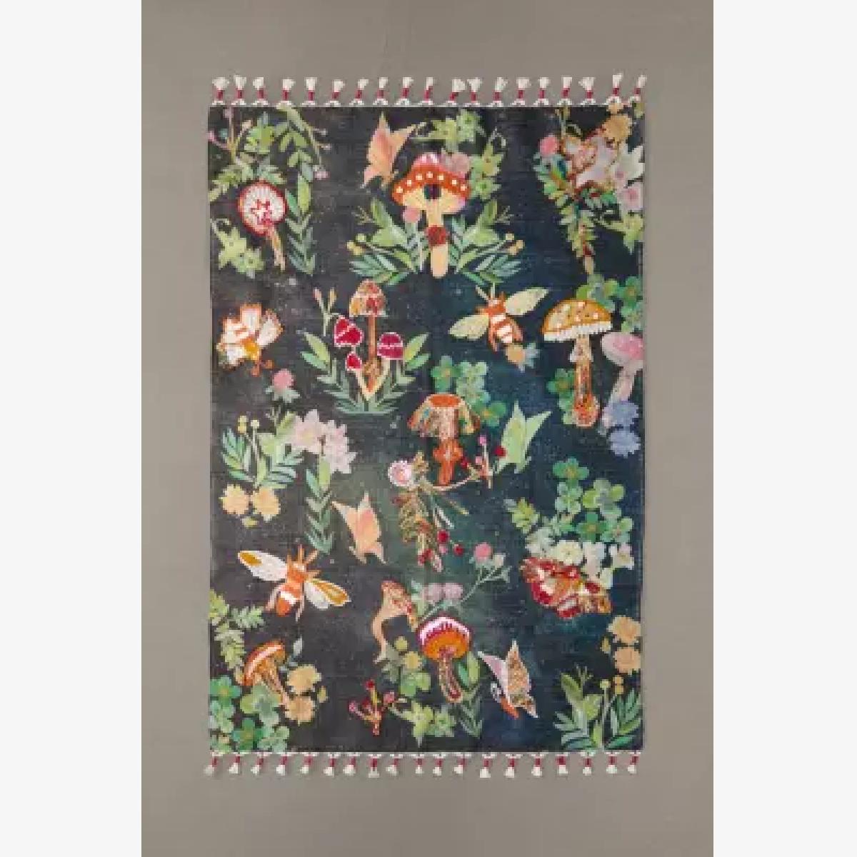 Urban Outfitters Woodland Embellished 5x7 Rug