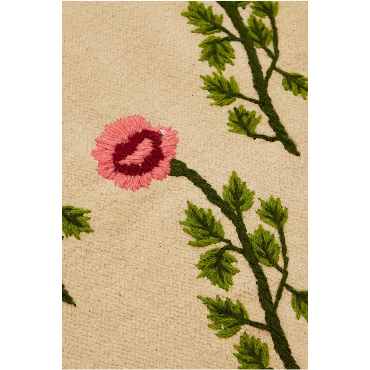 Floral Embroidered 2x3 Rug - Pink ALL at Urban Outfitters – image 2