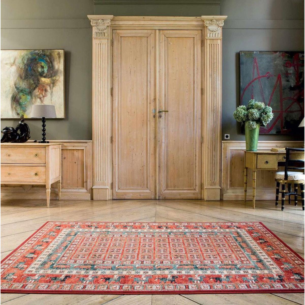 Kashqai Equestrian Patterned Red Rug 200cm x 300cm – image 2