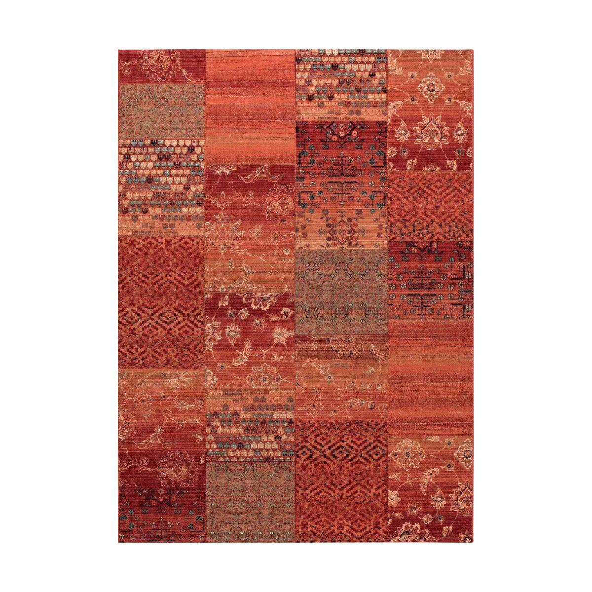 Kashqai Patchwork Patterned Red Rug 200cm x 300cm – image 3