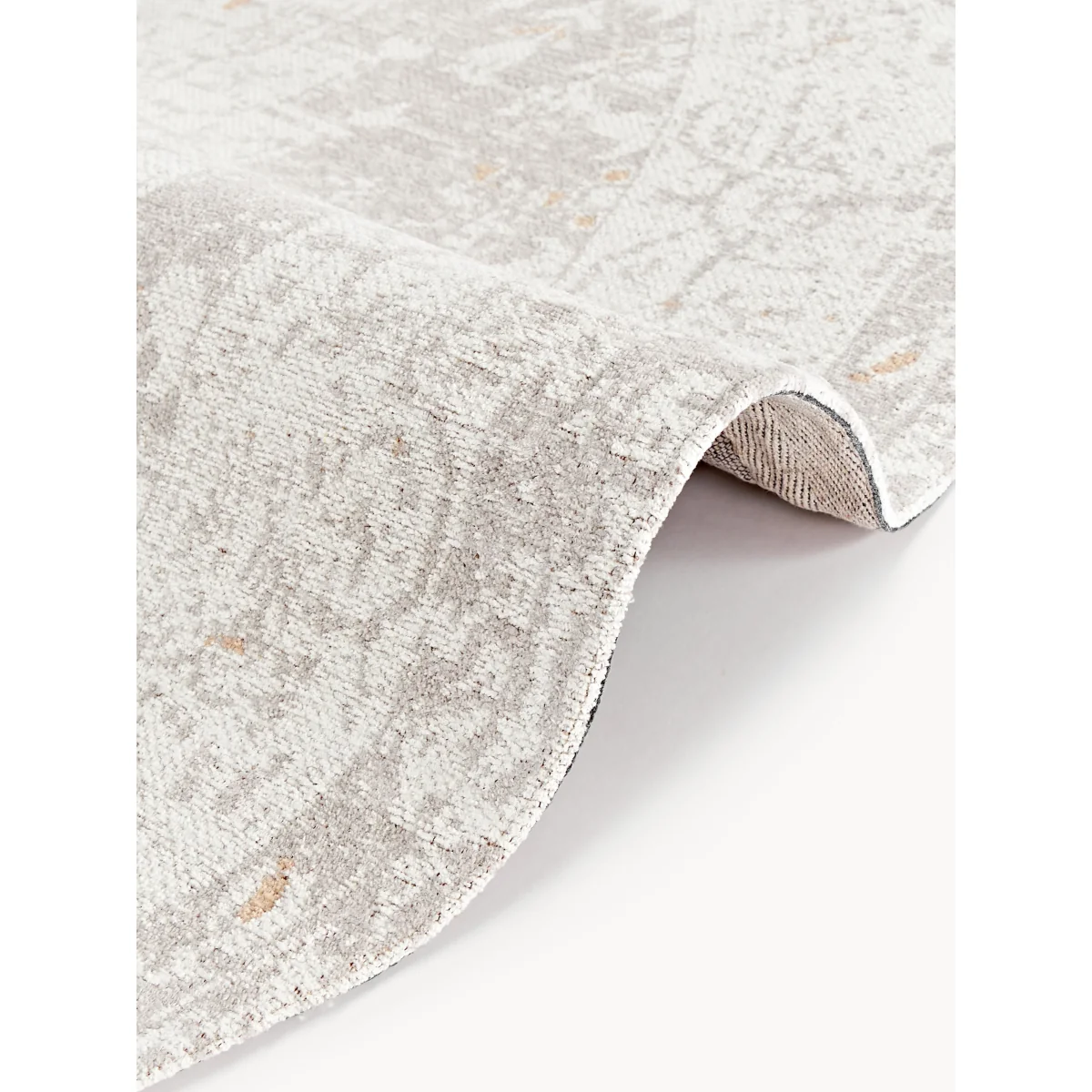 Round Hand-Woven Chenille Rug Neapel – image 7