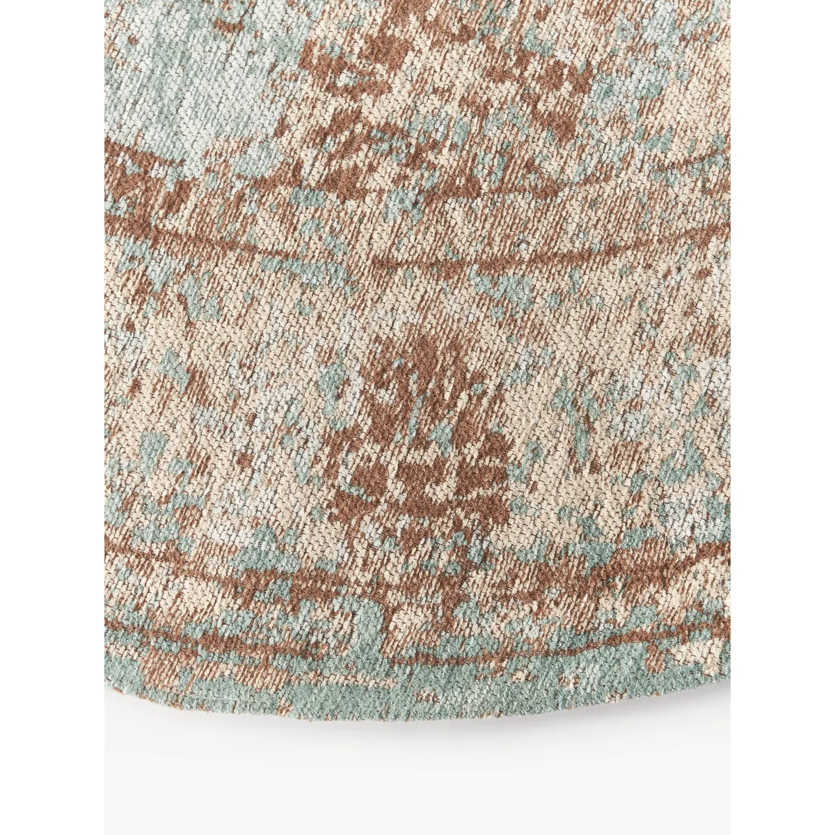 Round Hand-Woven Chenille Rug Rimini – image 3