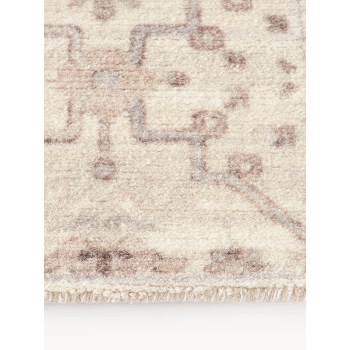 Hand-Woven Low-Pile Rug Rosalie with Ornaments – image 3