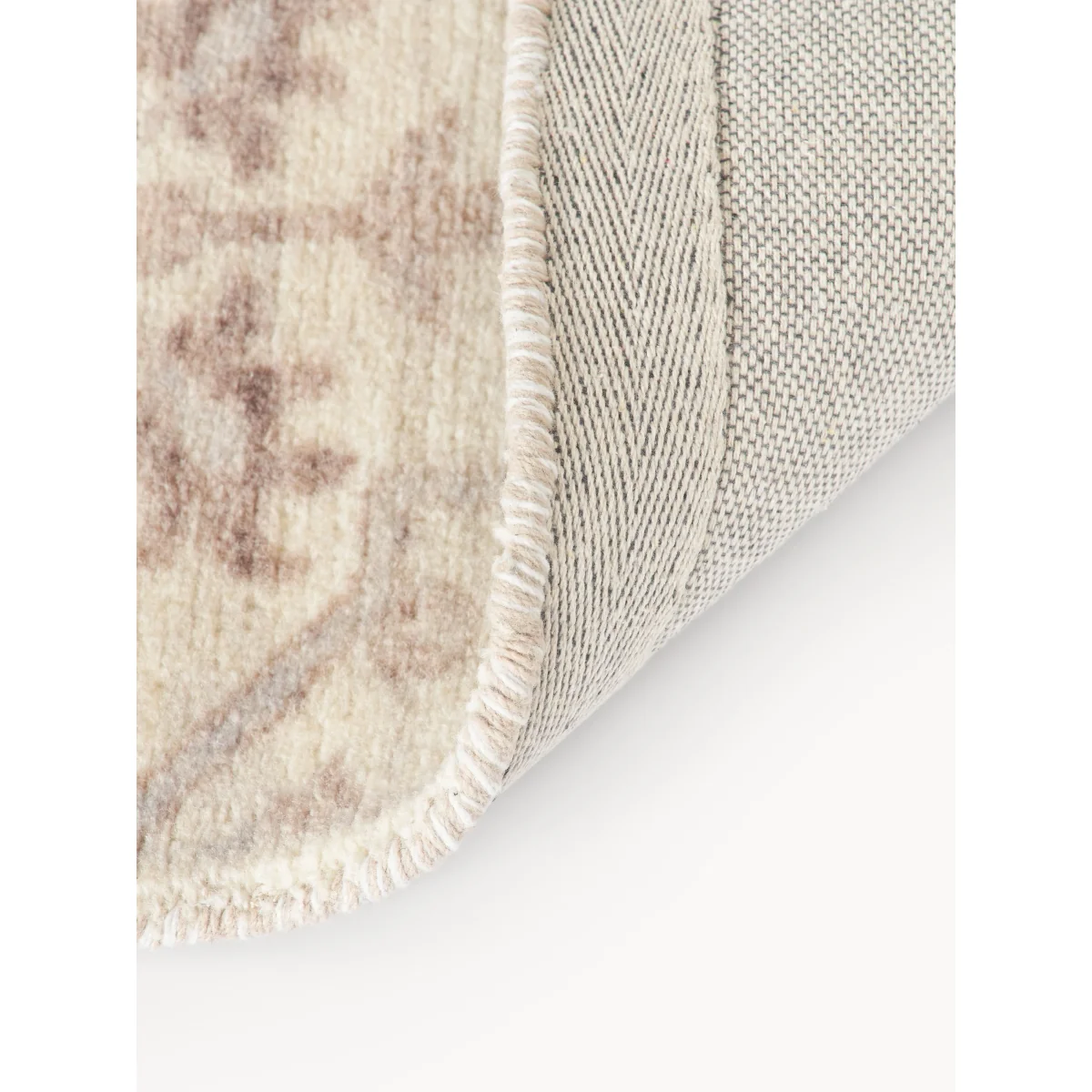 Hand-Woven Low-Pile Rug Rosalie with Ornaments – image 5