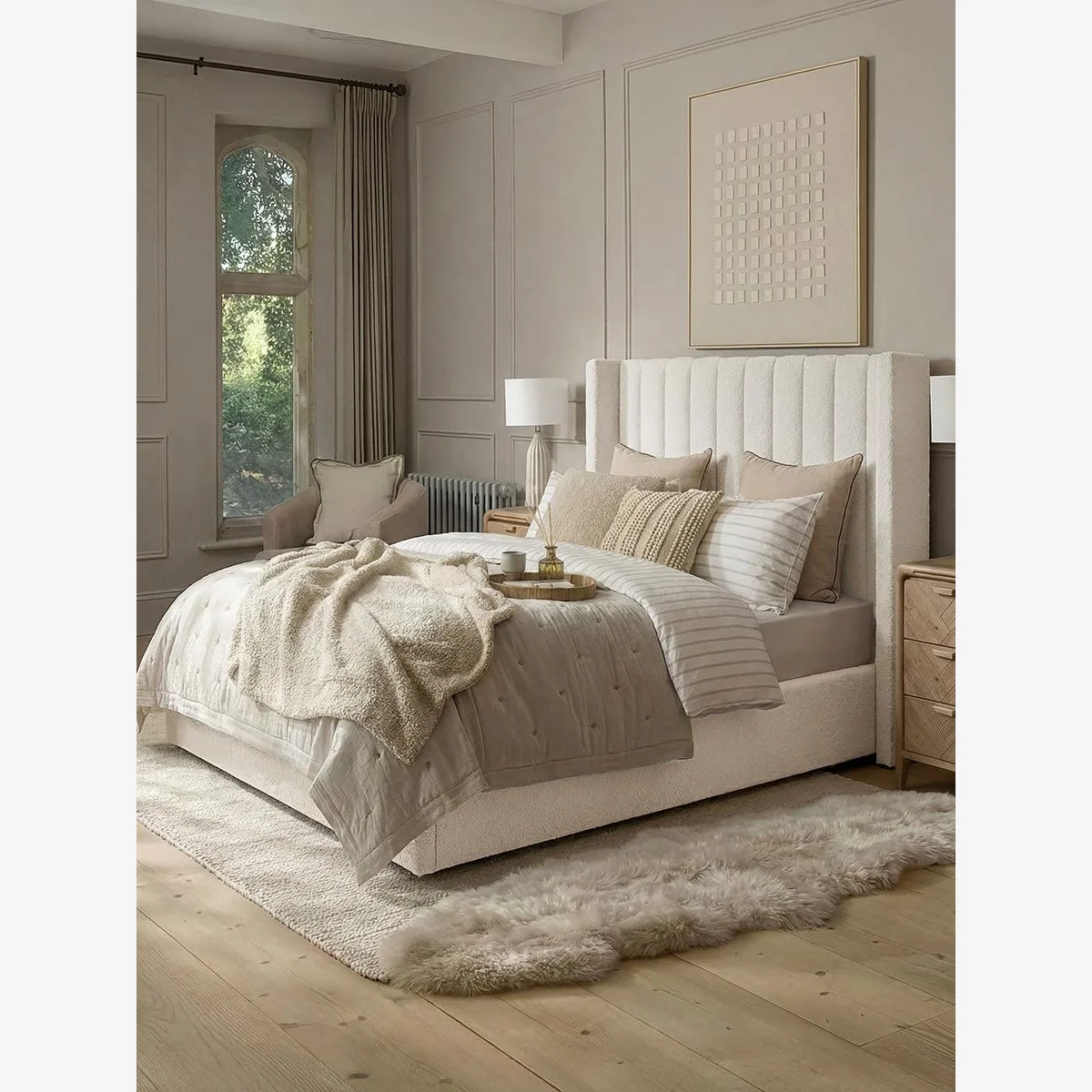 Ribbed Boucle Bed - King – image 1