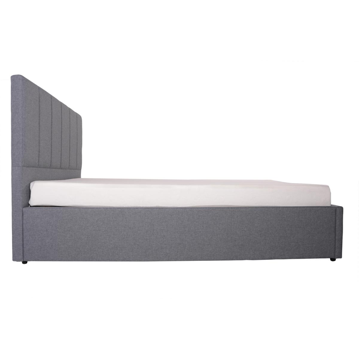 Flair Grey Waltz Fabric Ottoman Kingsize Bed - King – image 13