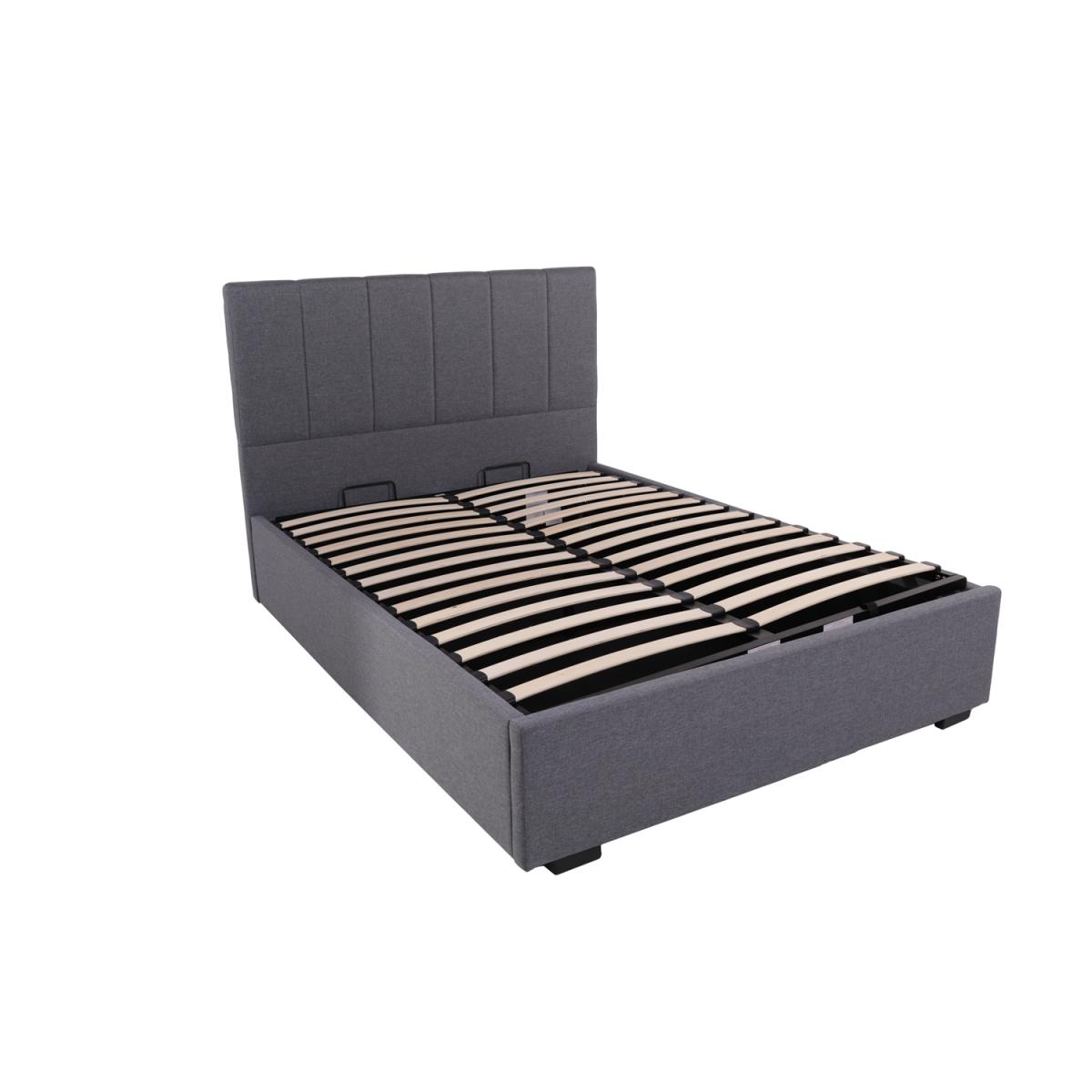 Flair Grey Waltz Fabric Ottoman Kingsize Bed - King – image 16