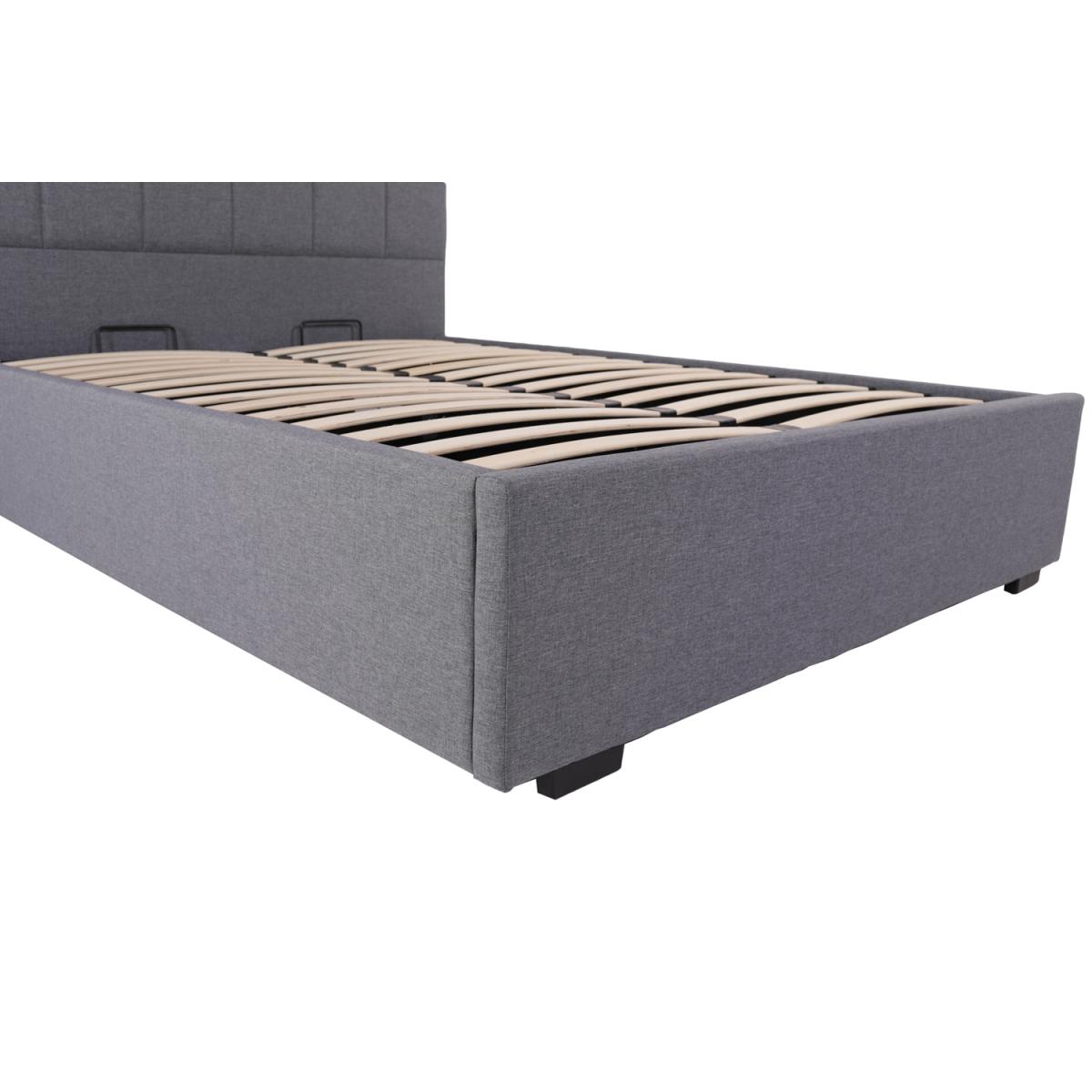Flair Grey Waltz Fabric Ottoman Kingsize Bed - King – image 6