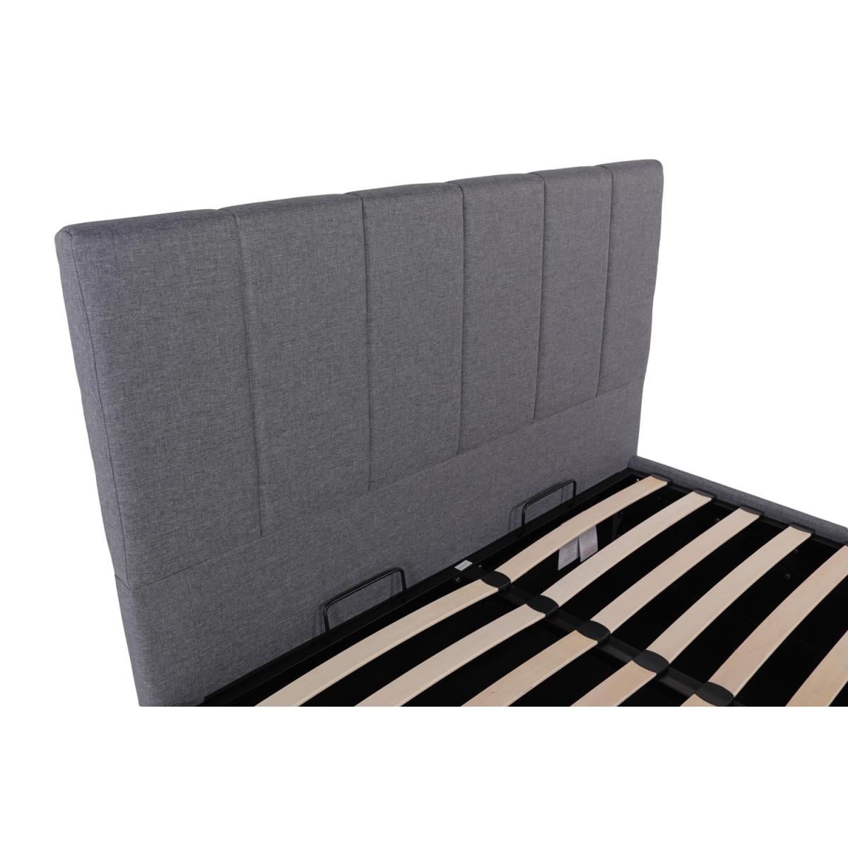 Flair Grey Waltz Fabric Ottoman Kingsize Bed - King – image 8