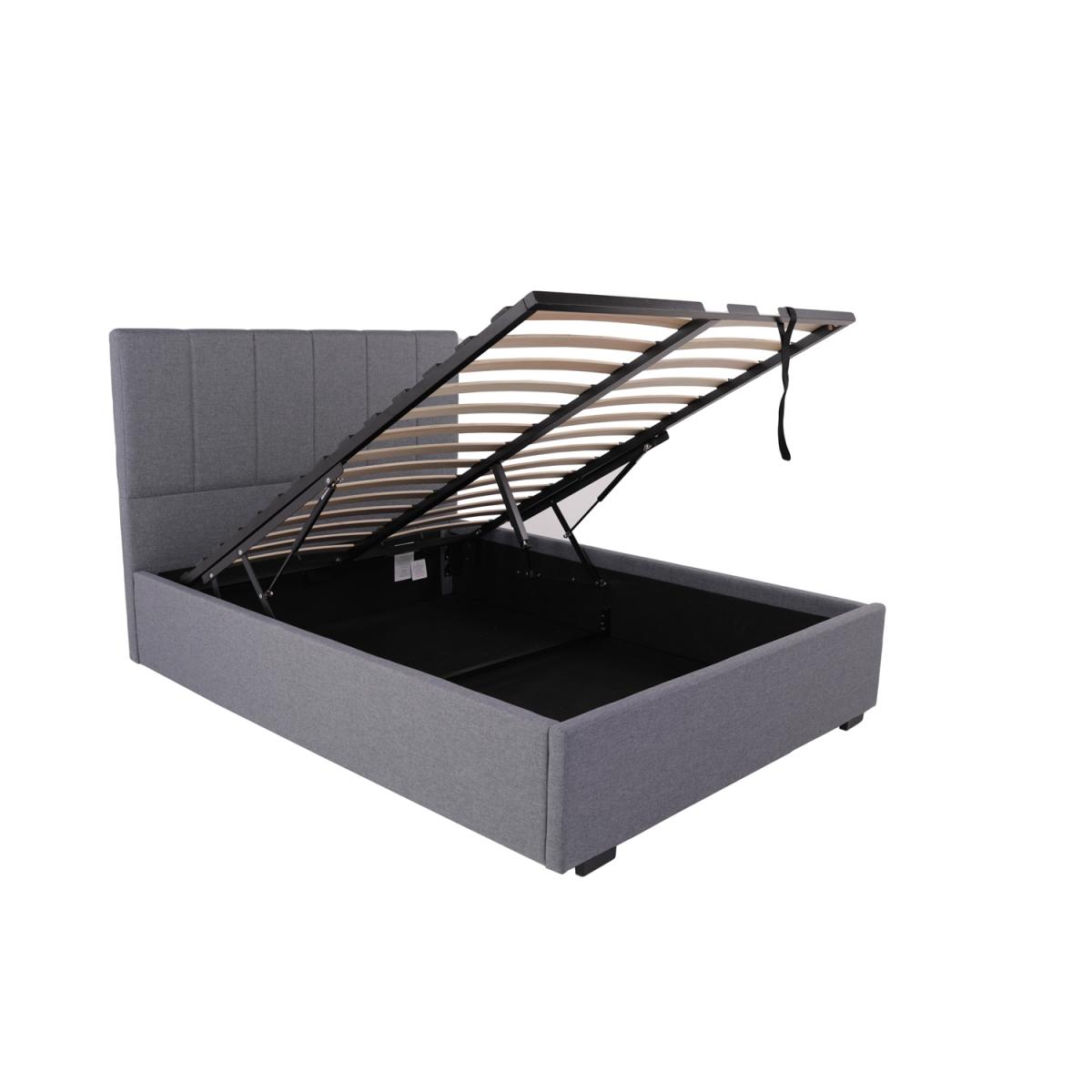 Flair Grey Waltz Fabric Ottoman Kingsize Bed - King – image 10