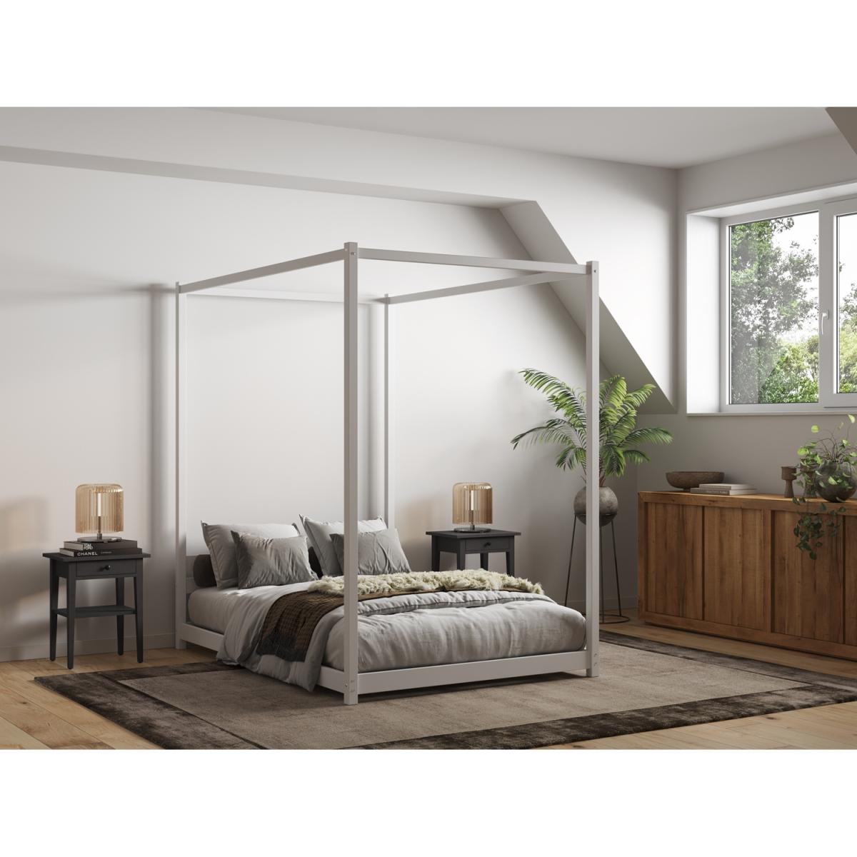 Flair Zara Four Poster Bed Frame White - Single – image 2