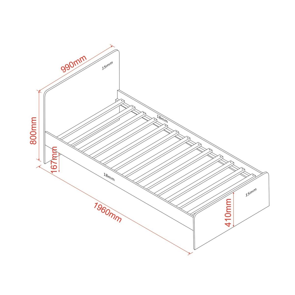 Flair Wizard Single Grey Bed Frame - – image 2