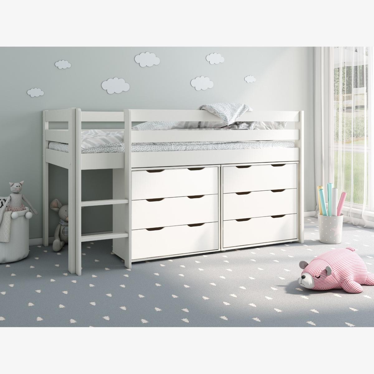 Noomi Nora Solid Wood Midsleeper 6 Drawer Cabin Bed(FSC-Certified) - – image 1