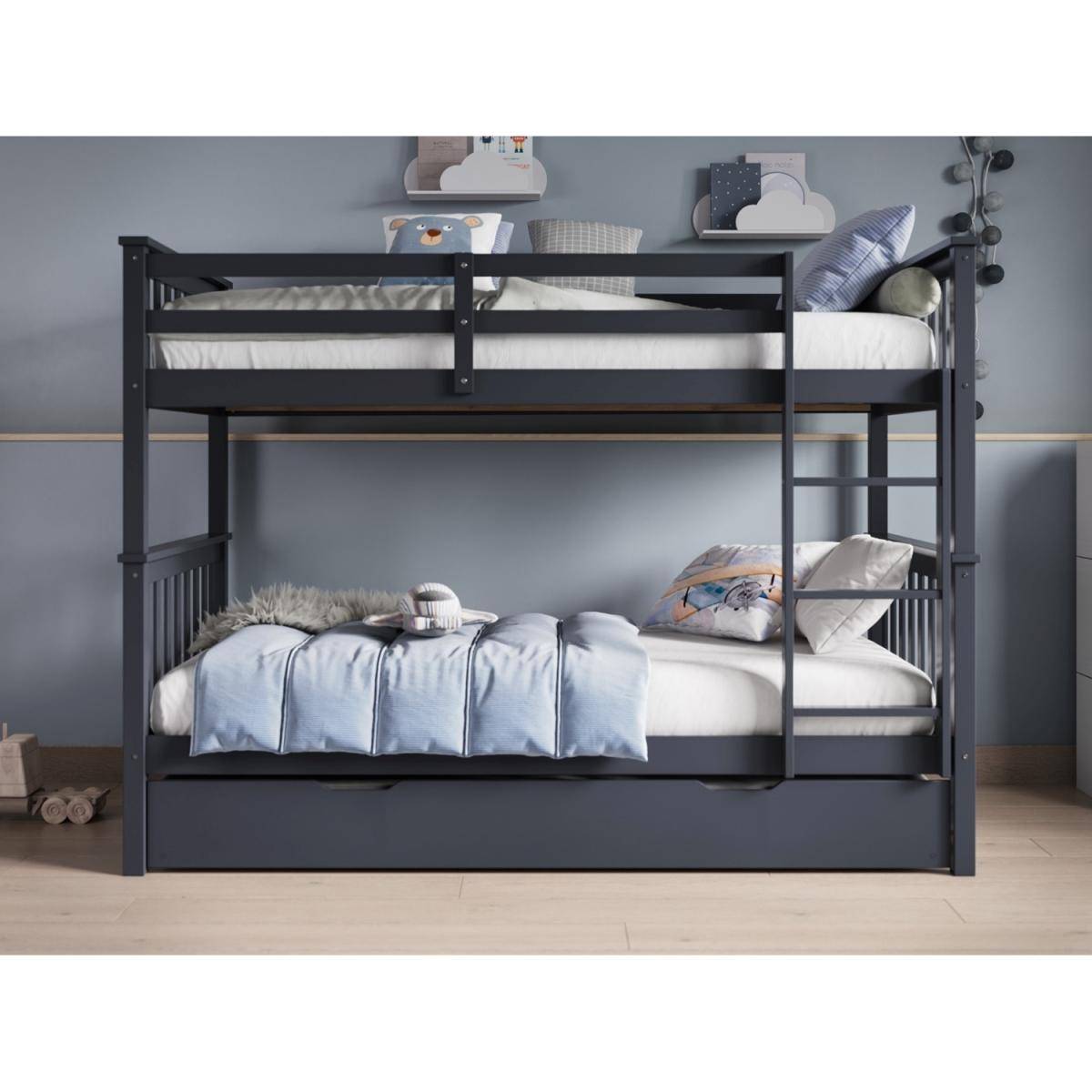 Flair Wooden Detachable Zoom Bunk Bed With Trundle - – image 5