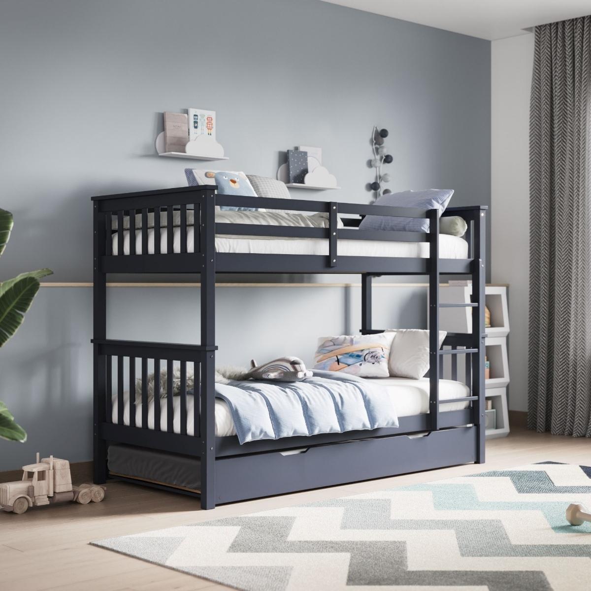 Flair Wooden Detachable Zoom Bunk Bed With Trundle - – image 1