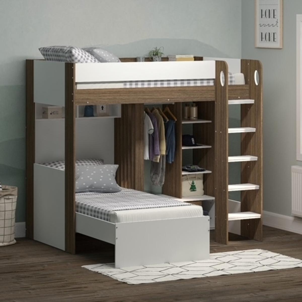 Flair Hampton Bunk Bed - White & Grey - – image 2