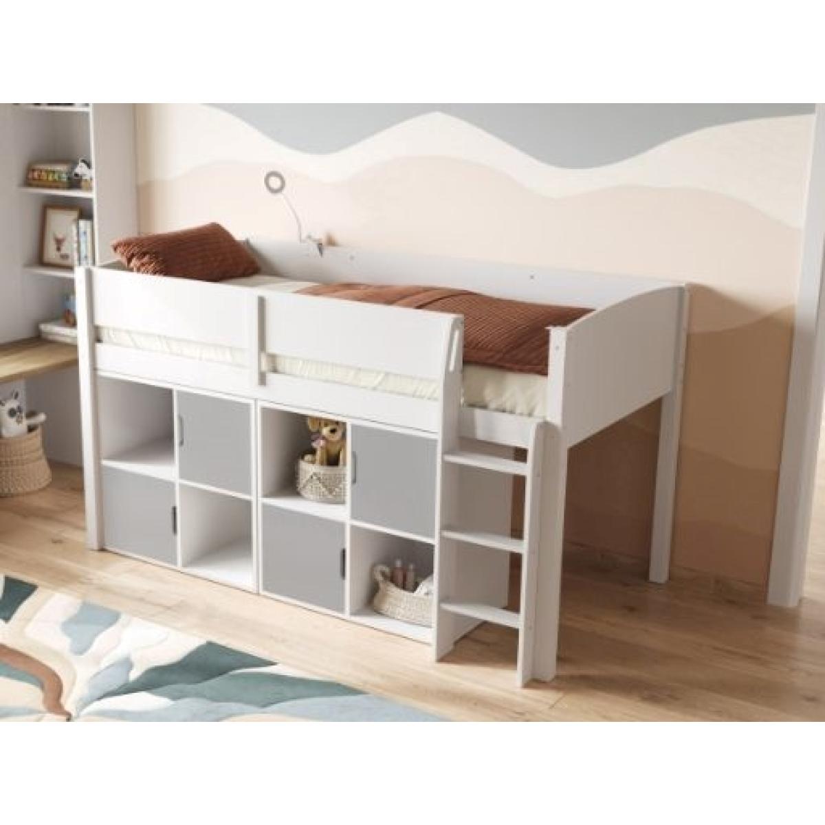 Flair Loop Midsleeper Bed Cube Unit Set White - 4 Doors - – image 3