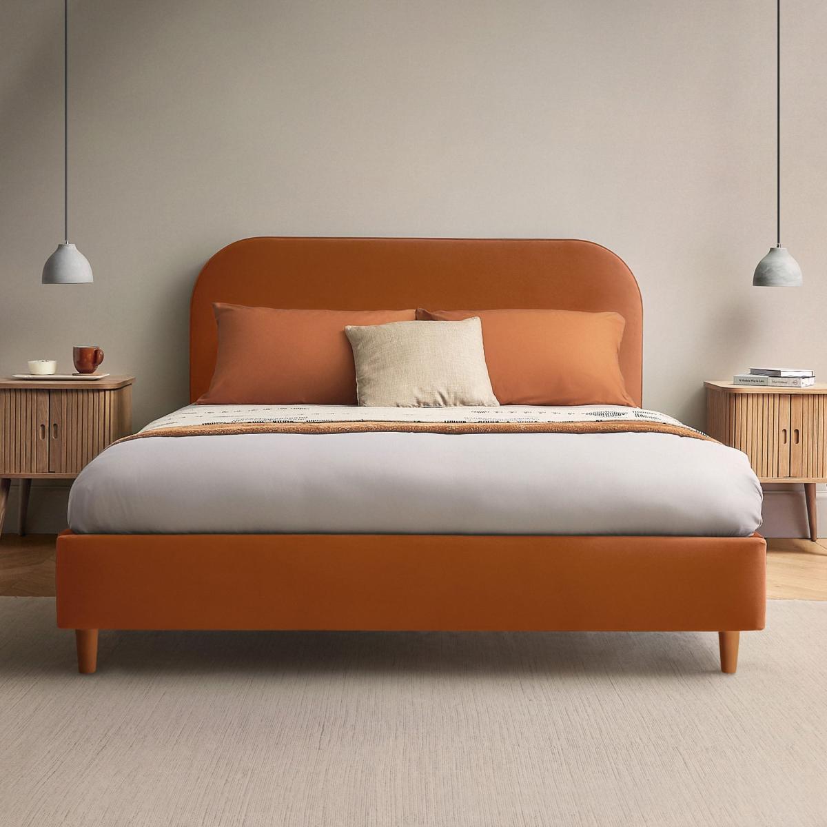 Fara Bed Frame, Velvet Amber – image 2