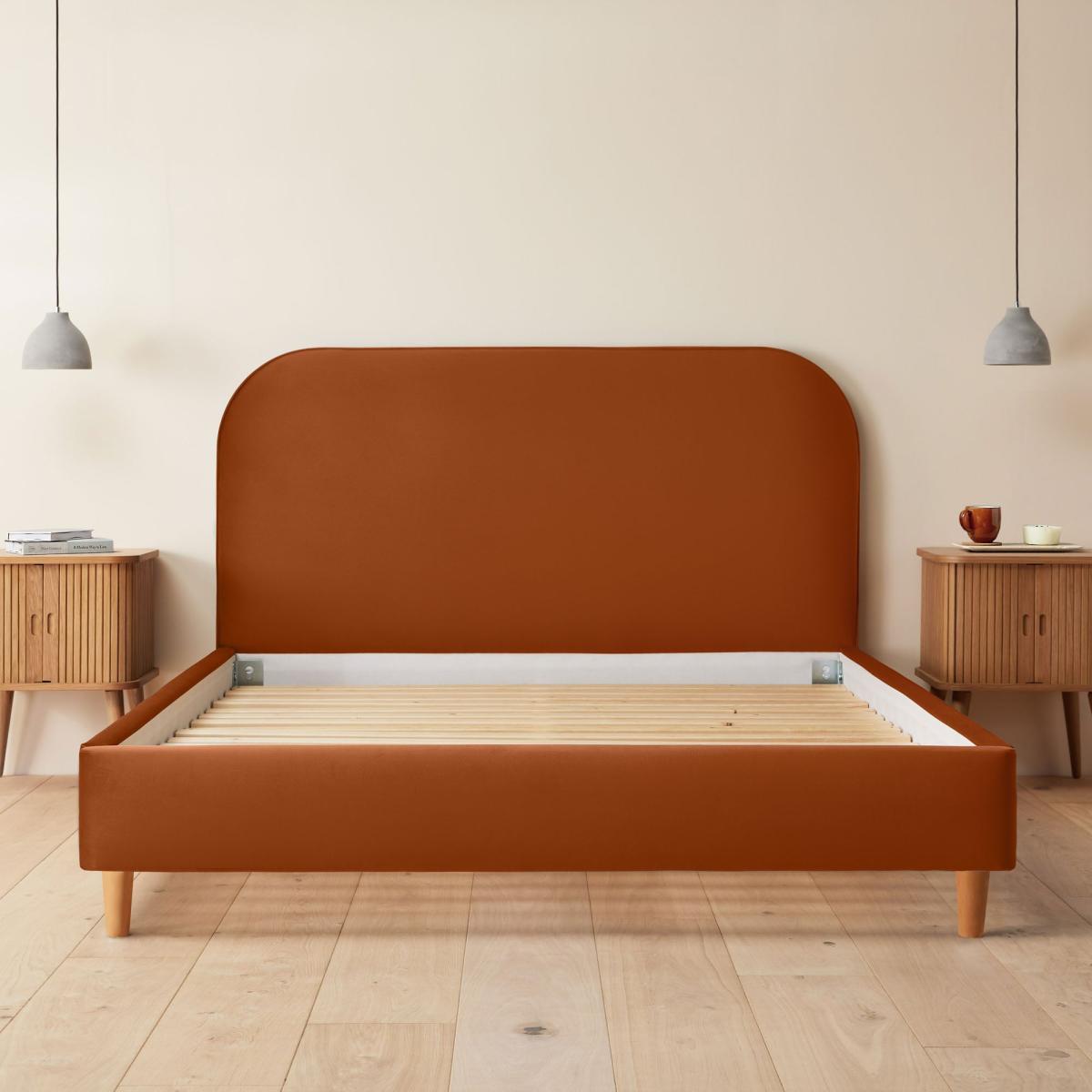 Fara Bed Frame, Velvet Amber – image 6