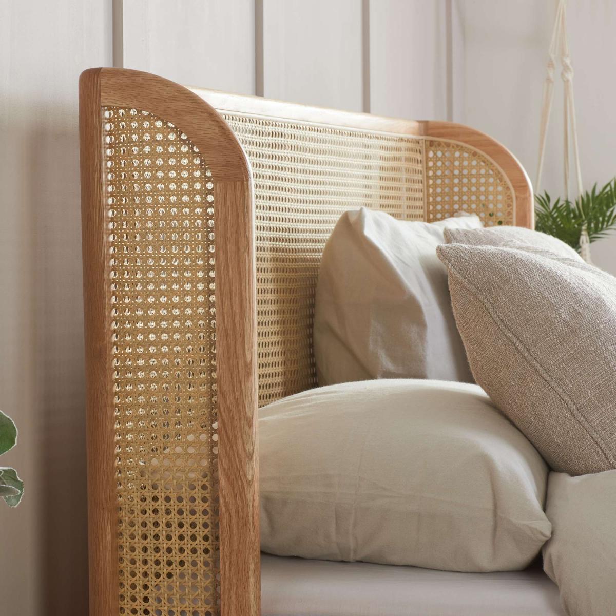 Birlea Astrid Rattan Bed Frame, Oak Oak – image 2