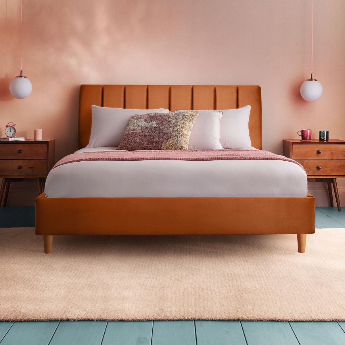 Octavia Bed Frame, Velvet Amber – image 2