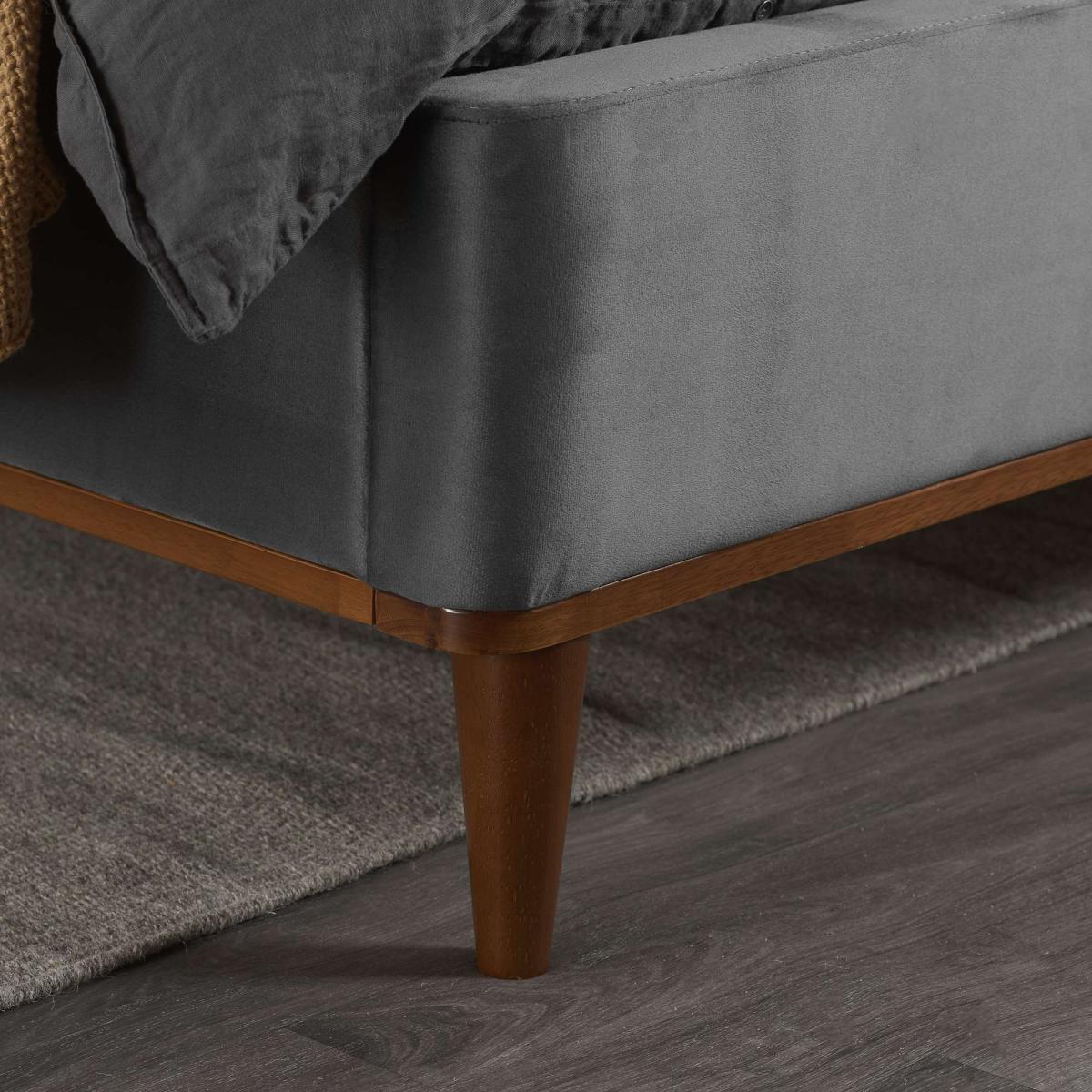 Birlea Lincoln Bed Frame, Velvet Grey – image 3
