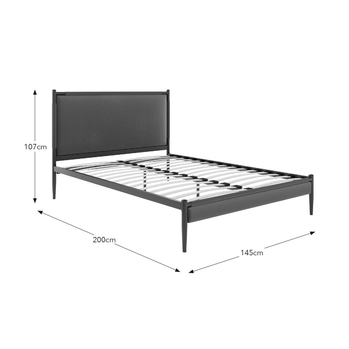 Marlo Metal Kingsize Bed Charcoal – image 6