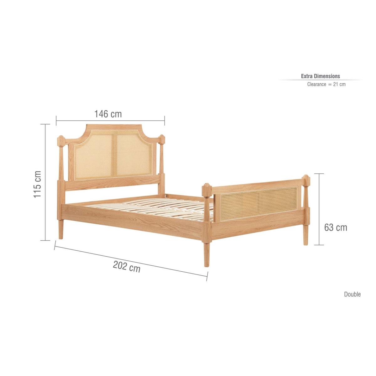 Birlea Geneva Bed Frame, Oak Oak – image 9
