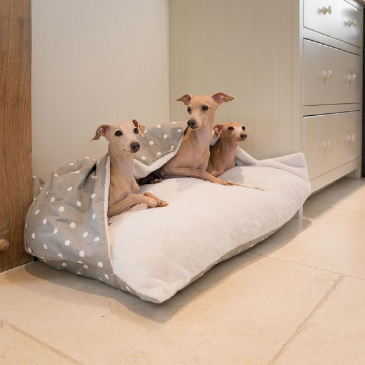 Lords and Labradors Spotty Sleepy Burrow Dog Bed – image 2