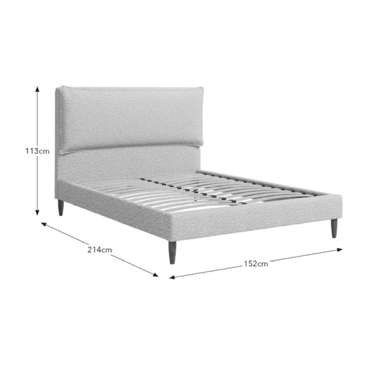 Skylar Pebble Boucle Bed – image 7