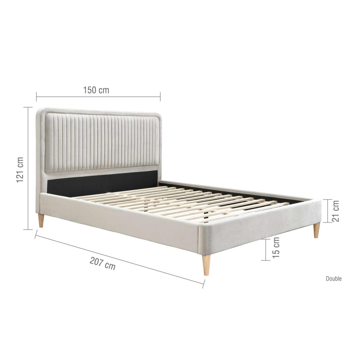 Birlea Ferne Bed Frame, Velvet Warm Stone – image 9