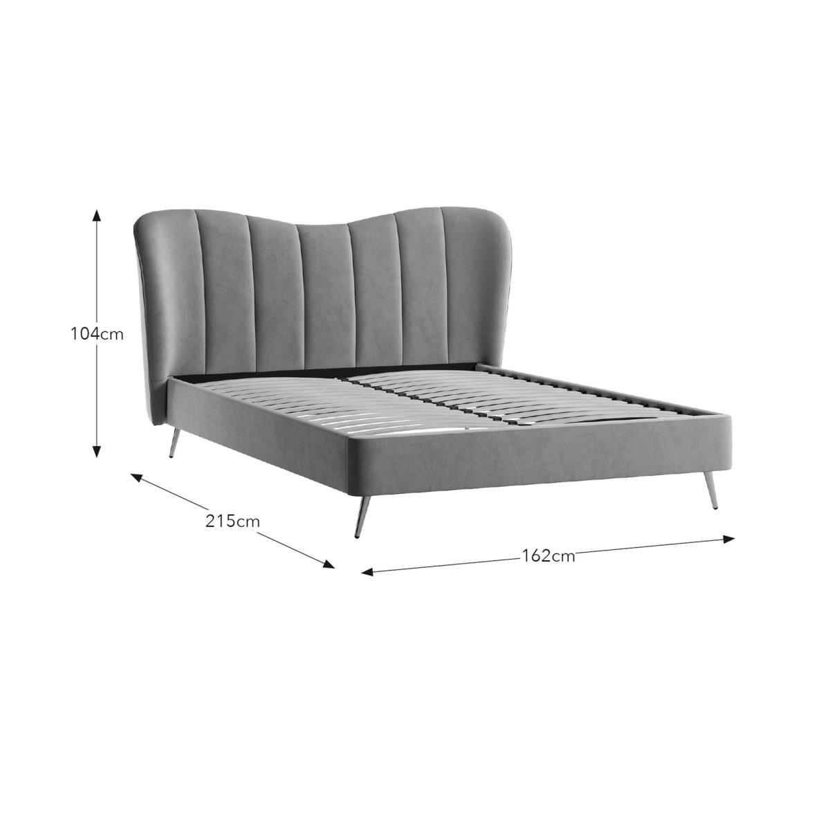 Starla Velvet Bed Dove (Grey) – image 7
