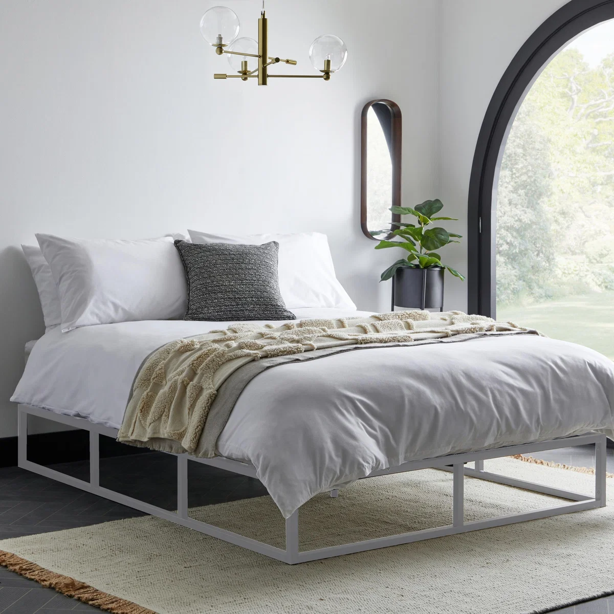 Return - London Bed Frame, Single White – image 1