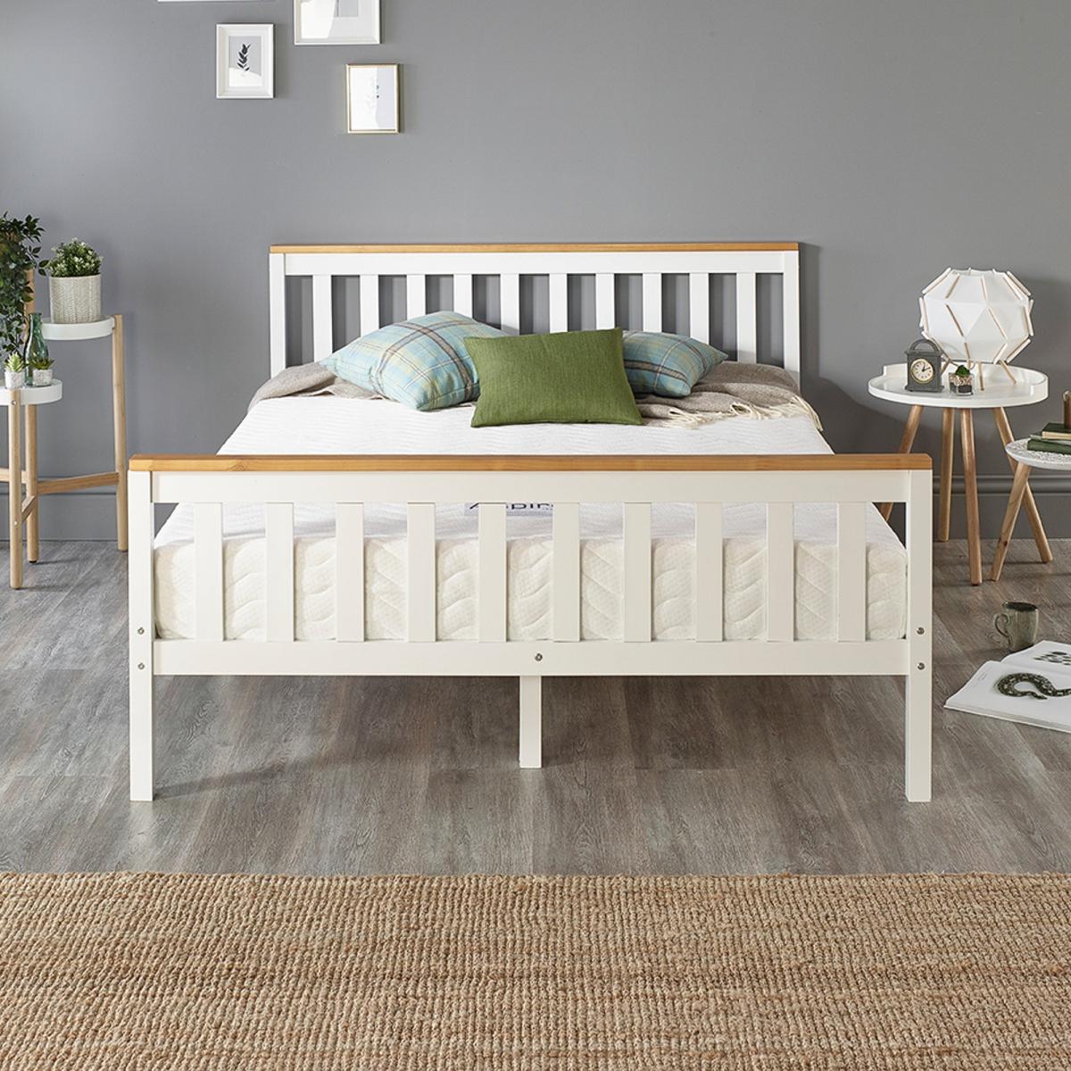 Atlantic Dual Toned Wooden Bed Frame Light Wood – image 2