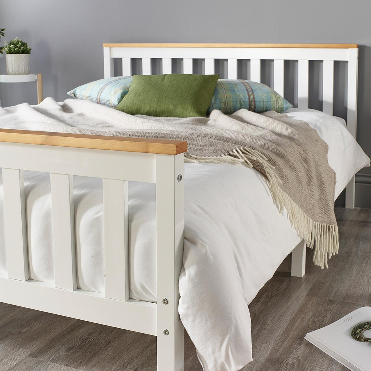 Atlantic Dual Toned Wooden Bed Frame Light Wood – image 3