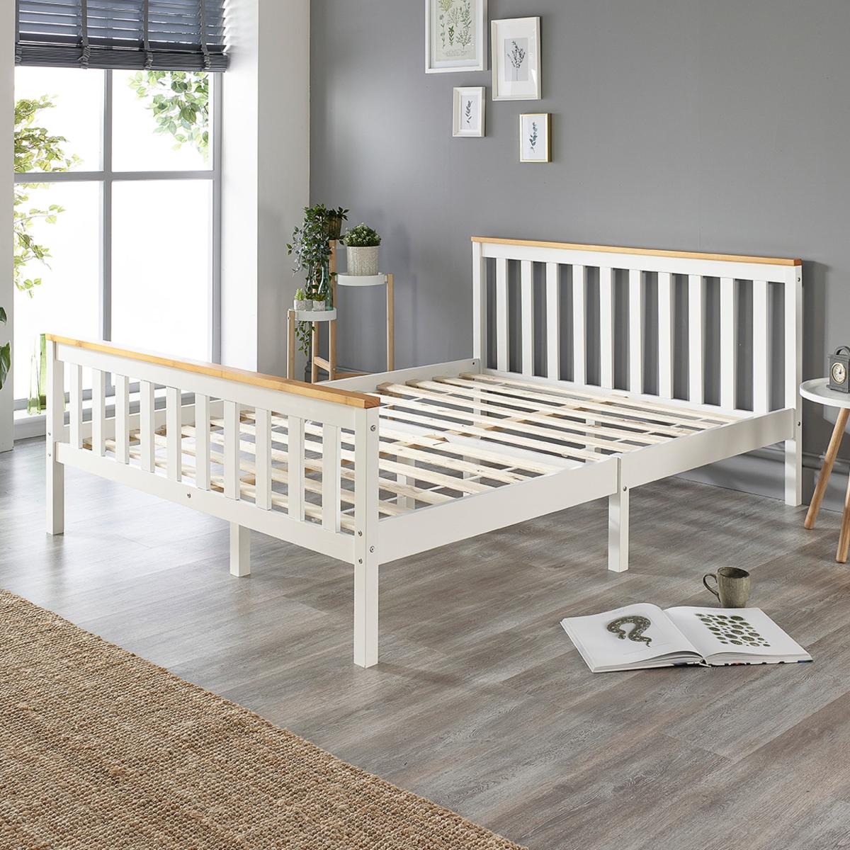 Atlantic Dual Toned Wooden Bed Frame Light Wood – image 4
