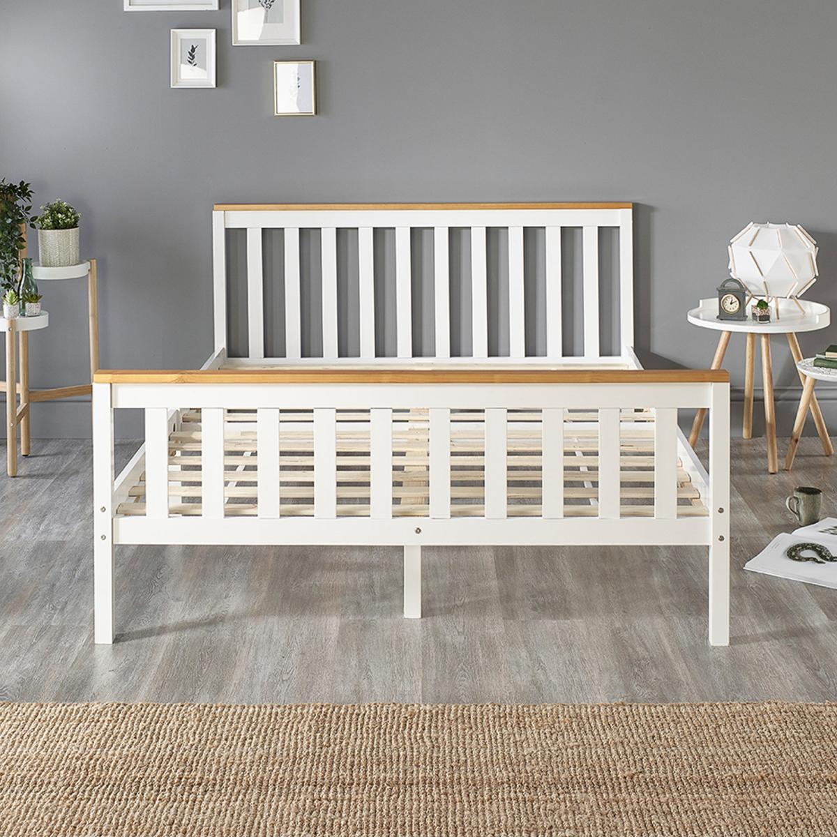 Atlantic Dual Toned Wooden Bed Frame Light Wood – image 5