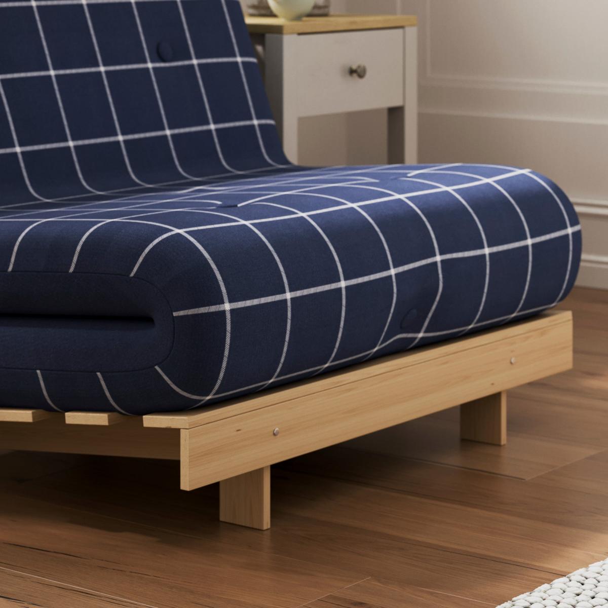 Mito Single Window Pane Check Futon Navy – image 5