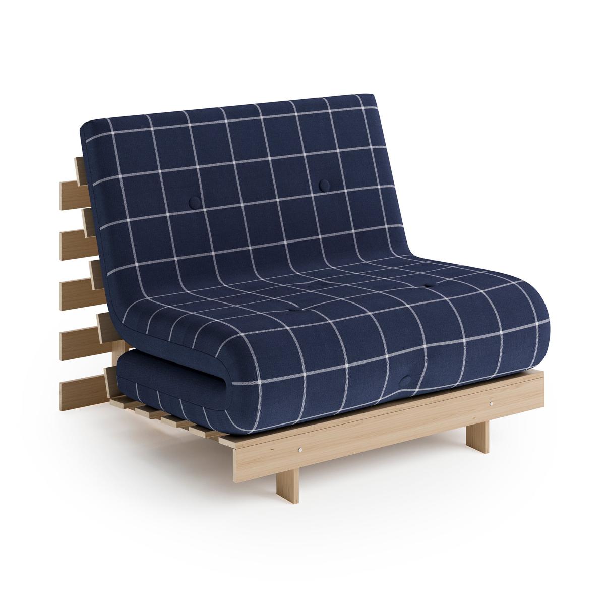 Mito Single Window Pane Check Futon Navy – image 6