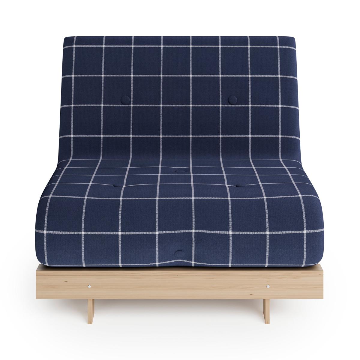 Mito Single Window Pane Check Futon Navy – image 7