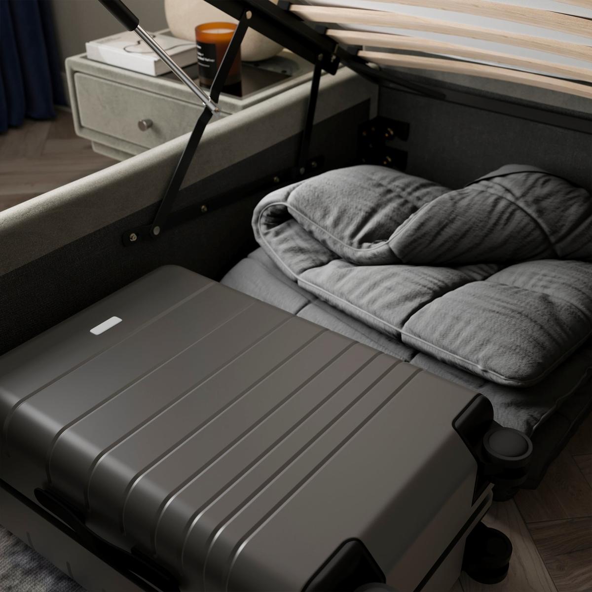 Oversized Hotel Bed Frame, Velvet – image 4