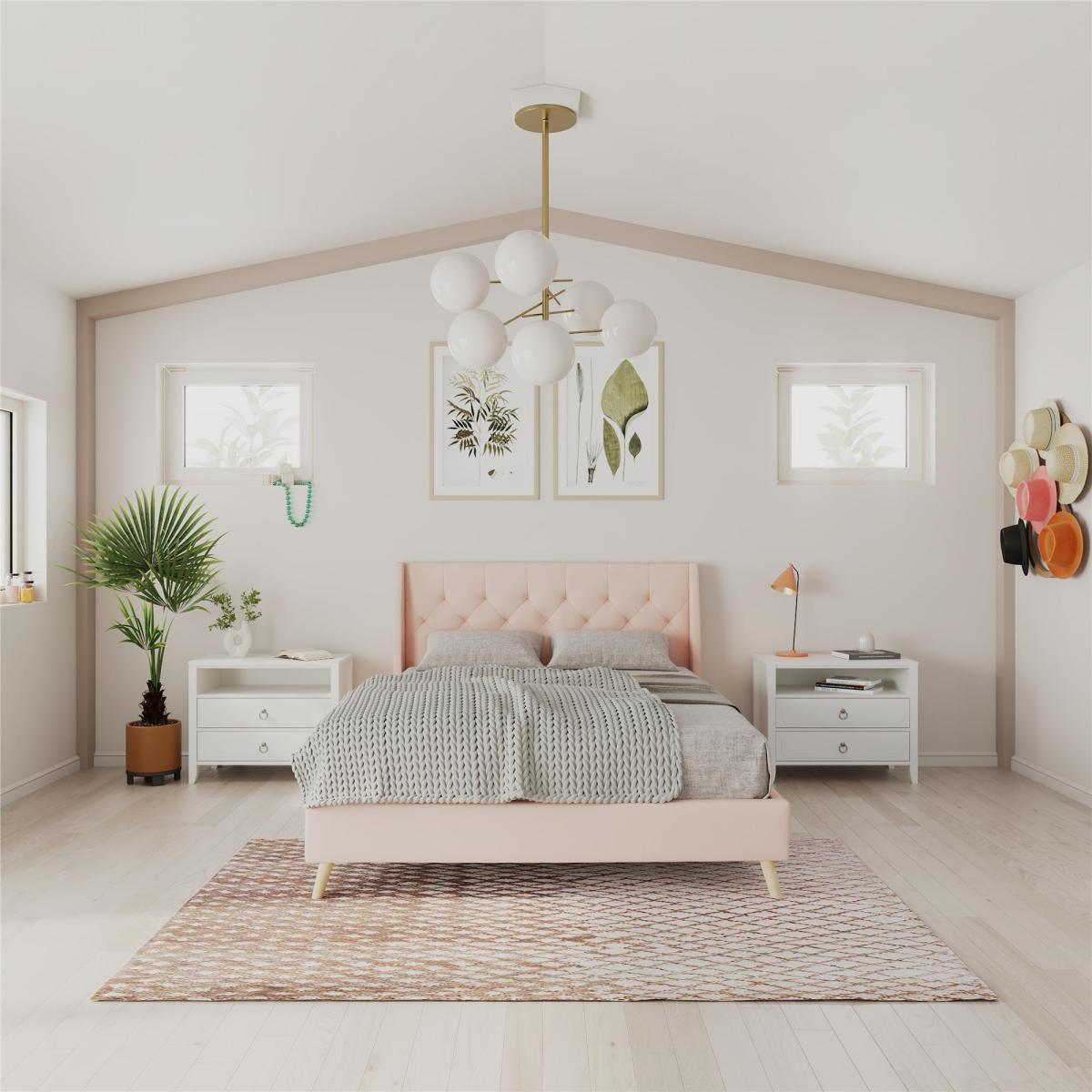 Novogratz Her Majesty Linen Bed Pink – image 2