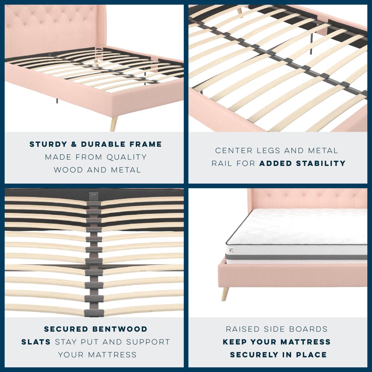 Novogratz Her Majesty Linen Bed Pink – image 7