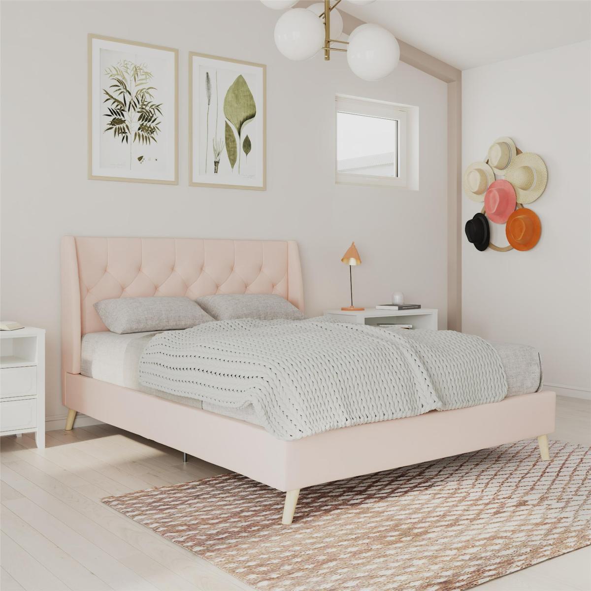 Novogratz Her Majesty Linen Bed Pink – image 8