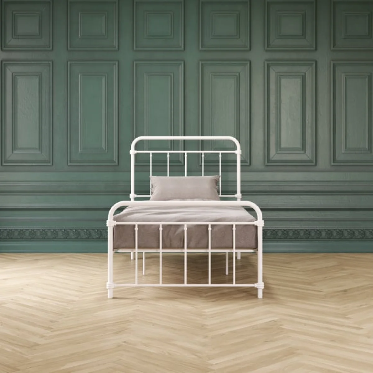 Return - Dorel Home Wallace Metal Bed, Single – image 2