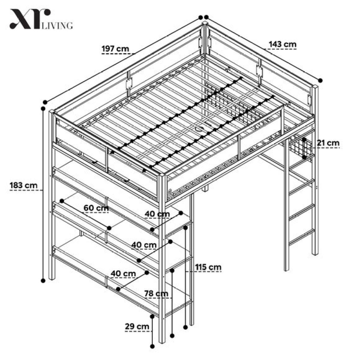 X Rocker Living Denver Highsleeper Bed – image 8