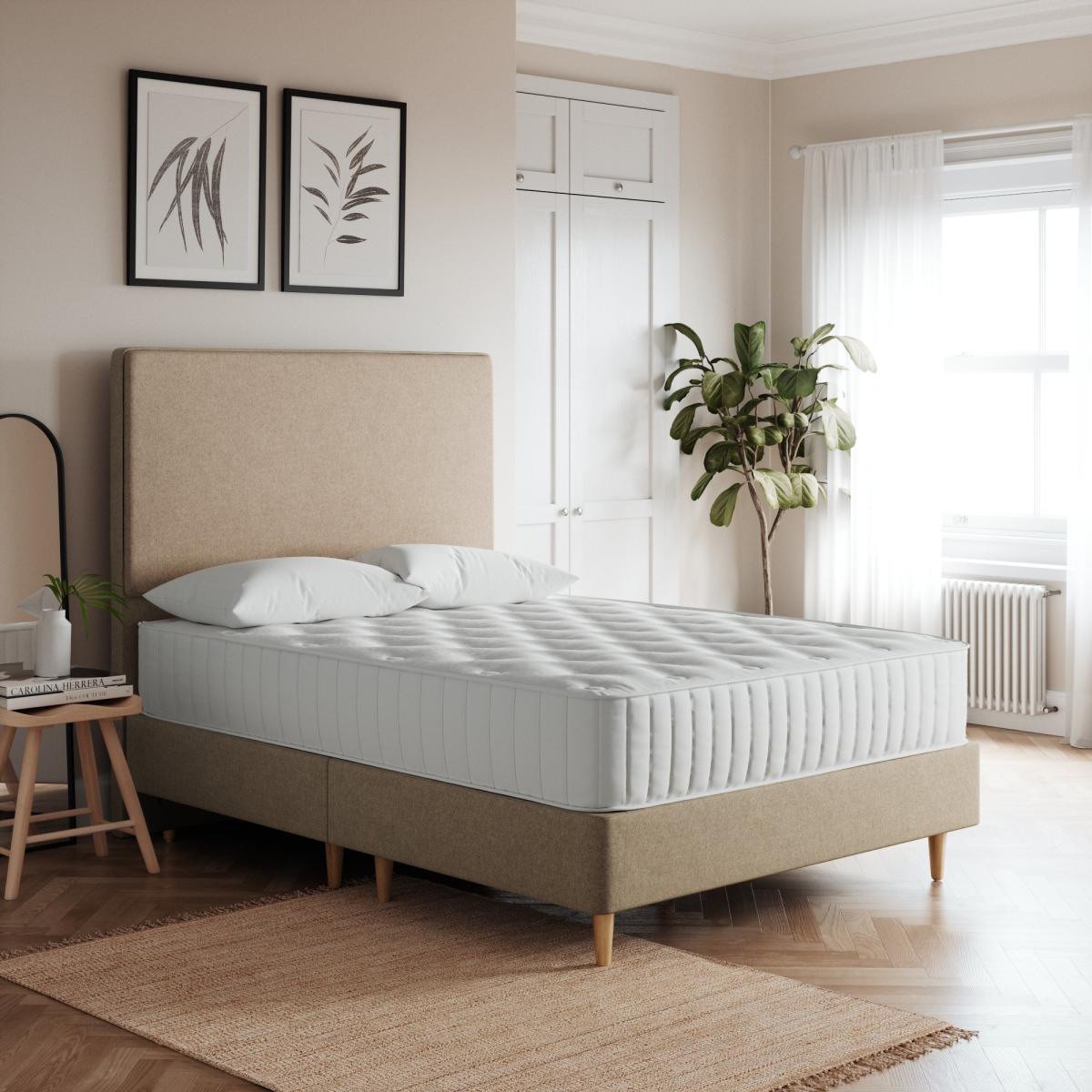Platform Tweed Bed Base Brown – image 2